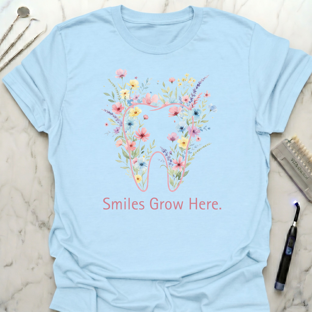 Wildflowers Smiles Grow Here T-Shirt
