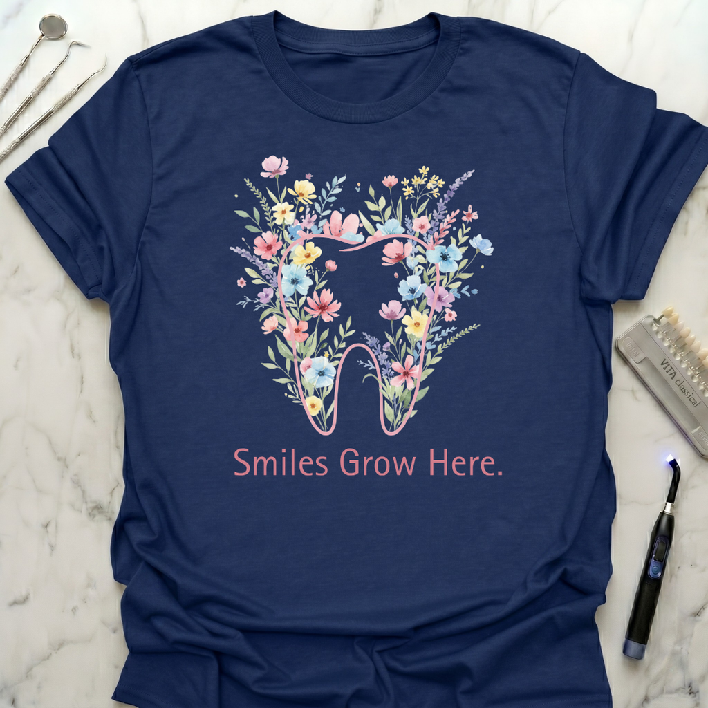 Wildflowers Smiles Grow Here T-Shirt