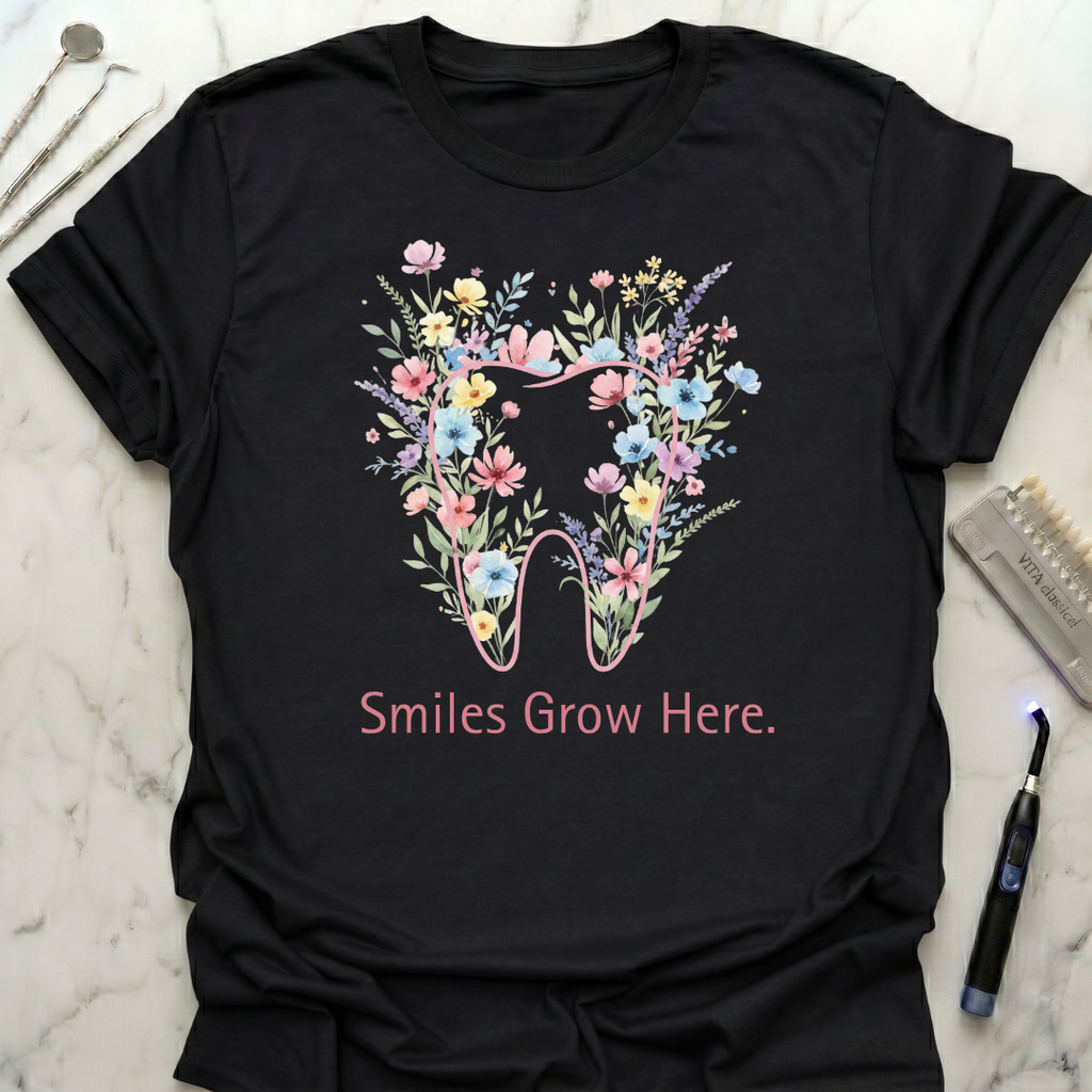 Wildflowers Smiles Grow Here T-Shirt